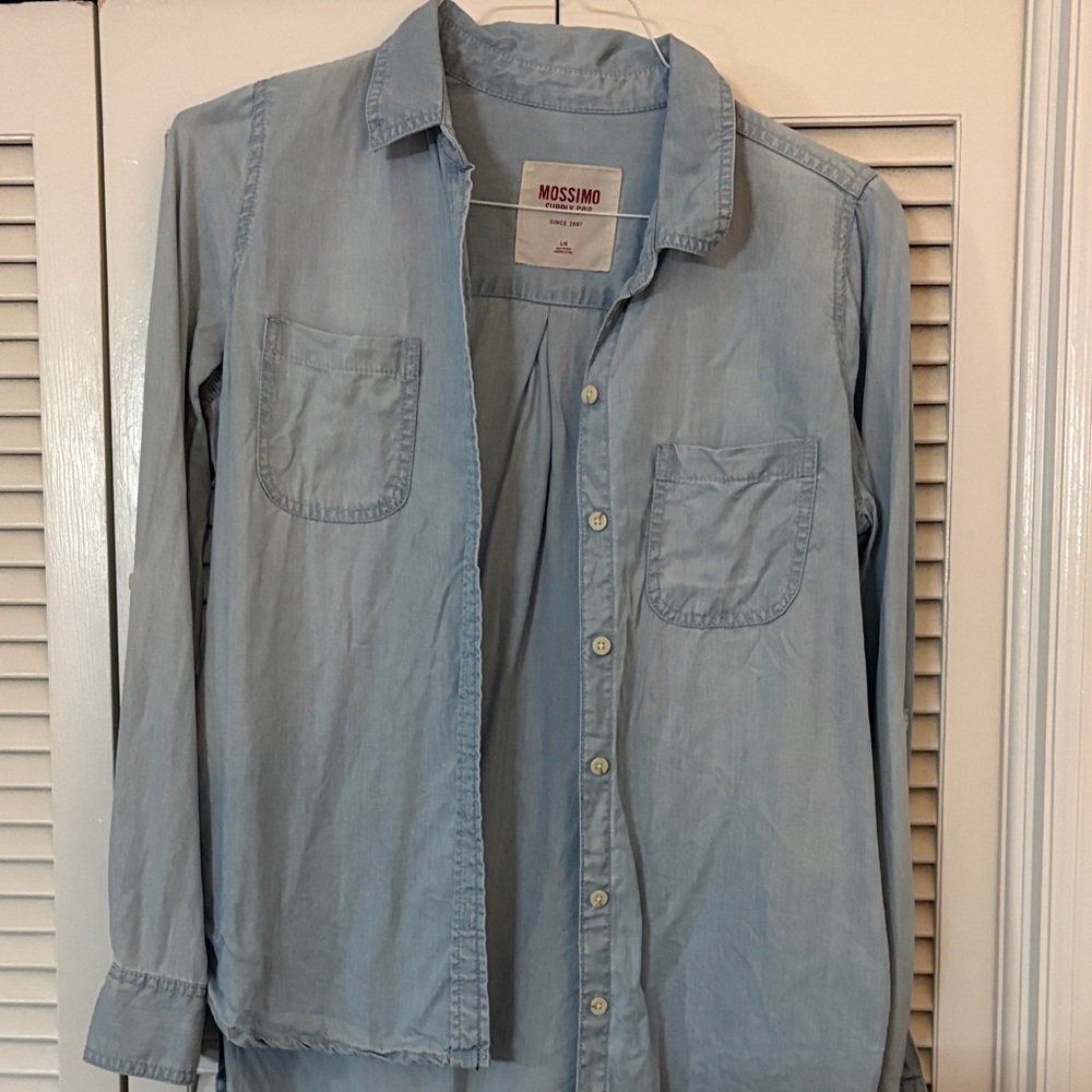 Mossimo Supply Co. Light Blue Button-Down Shirt